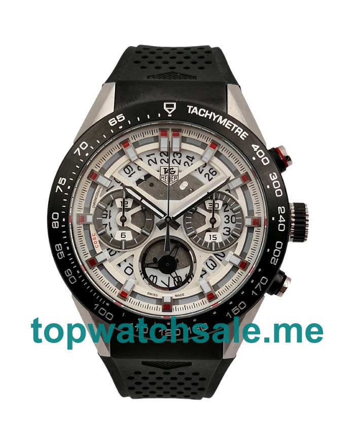 UK White Skeleton Dials Men TAG Heuer Carrera CBG2A10.FT6168 Replica Watches