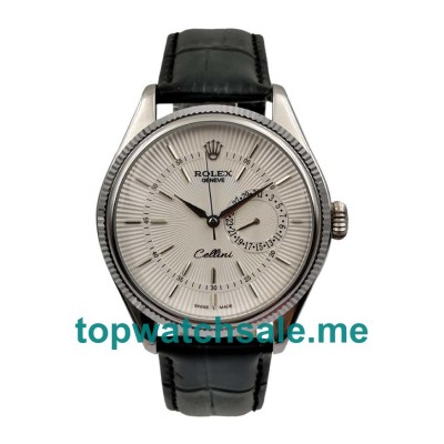 UK White Dials Steel Rolex Cellini 50519 Replica Watches