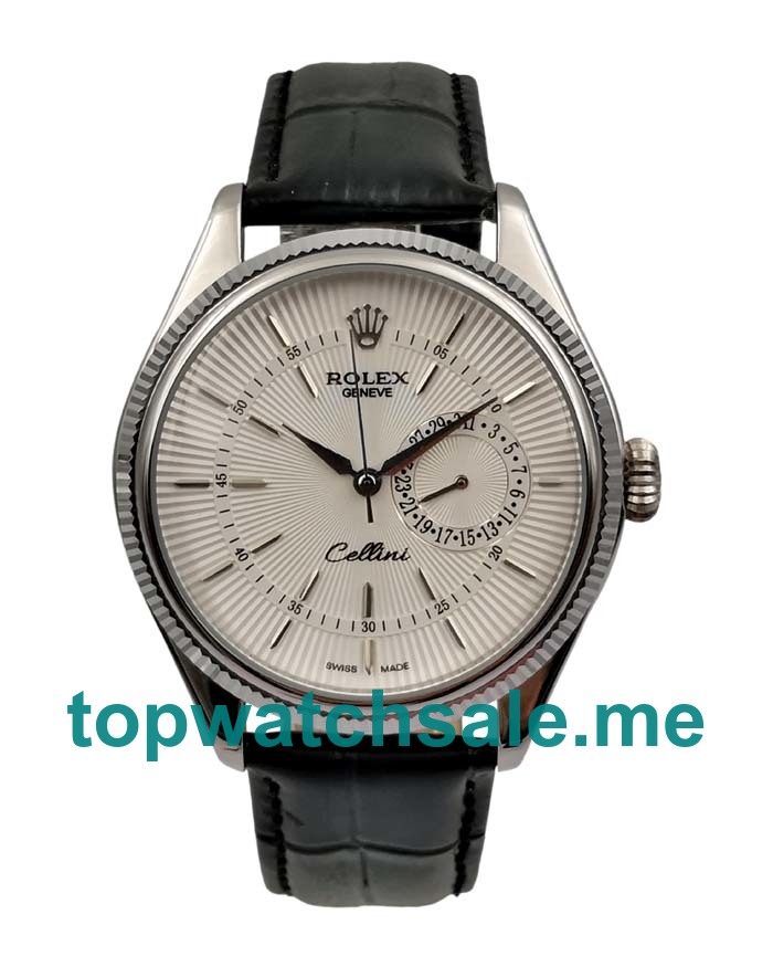 UK White Dials Steel Rolex Cellini 50519 Replica Watches