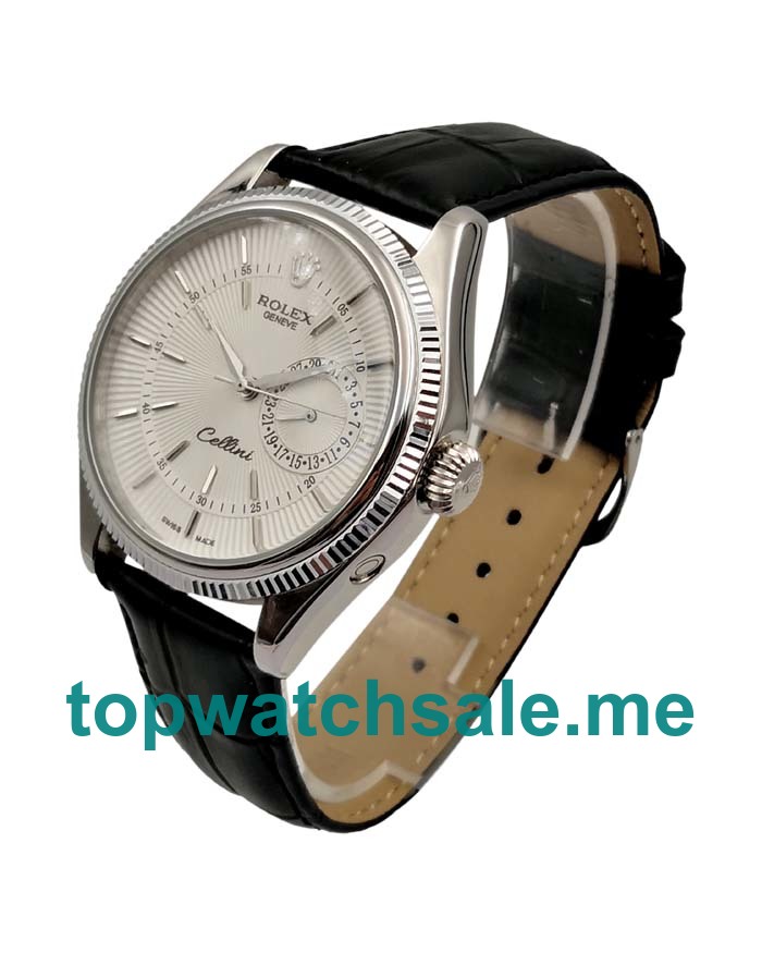 UK White Dials Steel Rolex Cellini 50519 Replica Watches