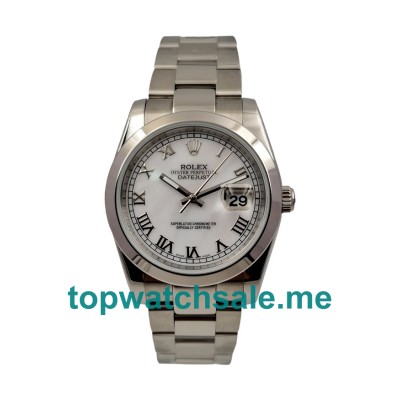 UK White Dials Steel Rolex Datejust 116200 Replica Watches