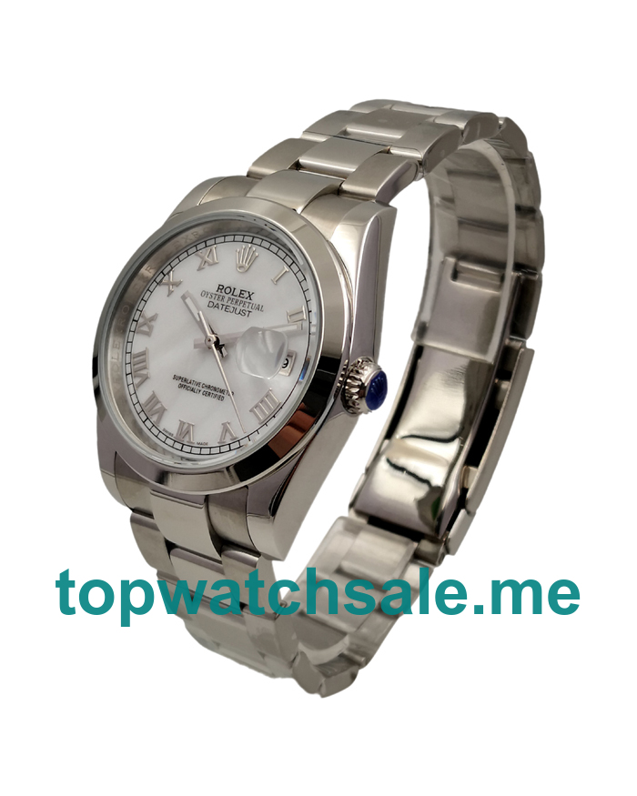 UK White Dials Steel Rolex Datejust 116200 Replica Watches