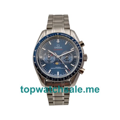 UK Blue Dials Steel Omega Speedmaster Replica Moonwatches 304.33.44.52.03.001