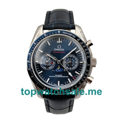 UK Blue Dials Steel Omega Speedmaster Replica Moonwatches 304.33.44.52.03.001