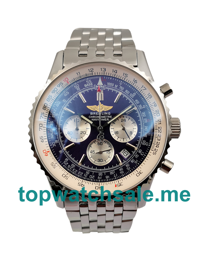 UK Blue Dials Steel Breitling Navitimer A23322 Replica Watches