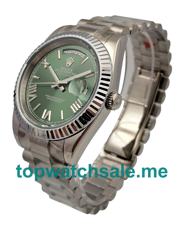 UK Green Dials Steel Rolex Day-Date II 228239 Replica Watches