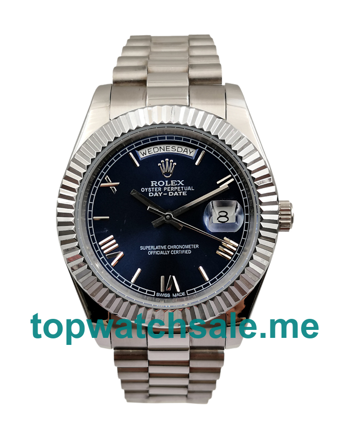 UK Blue Dials Steel Rolex Day-Date 228239 Replica Watches