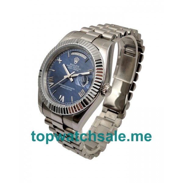 UK Blue Dials Steel Rolex Day-Date 228239 Replica Watches