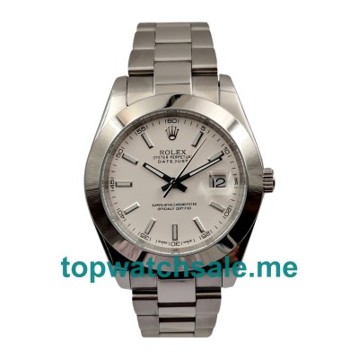 UK White Dials White Gold Rolex Datejust 126300 Replica Watches