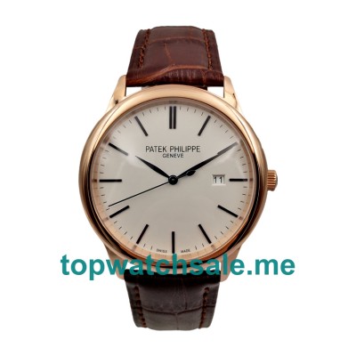 UK White Dials Rose Gold Patek Philippe Calatrava 5296R Replica Watches