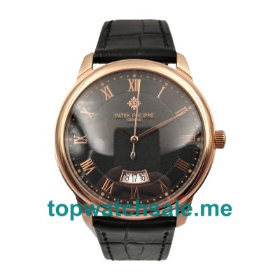 UK Black Dials Rose Gold Patek Philippe Calatrava 5296R Replica Watches