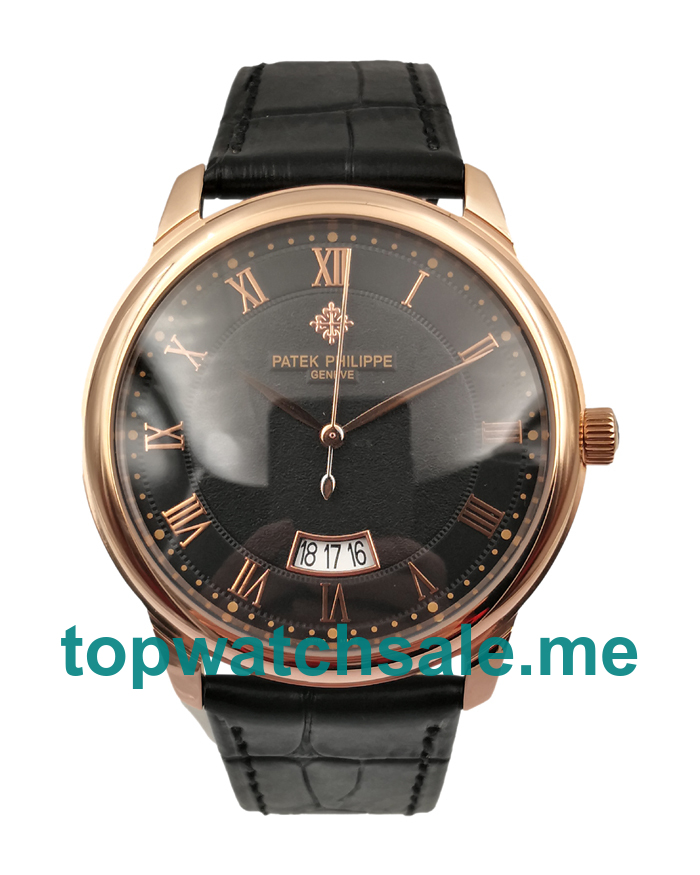 UK Black Dials Rose Gold Patek Philippe Calatrava 5296R Replica Watches