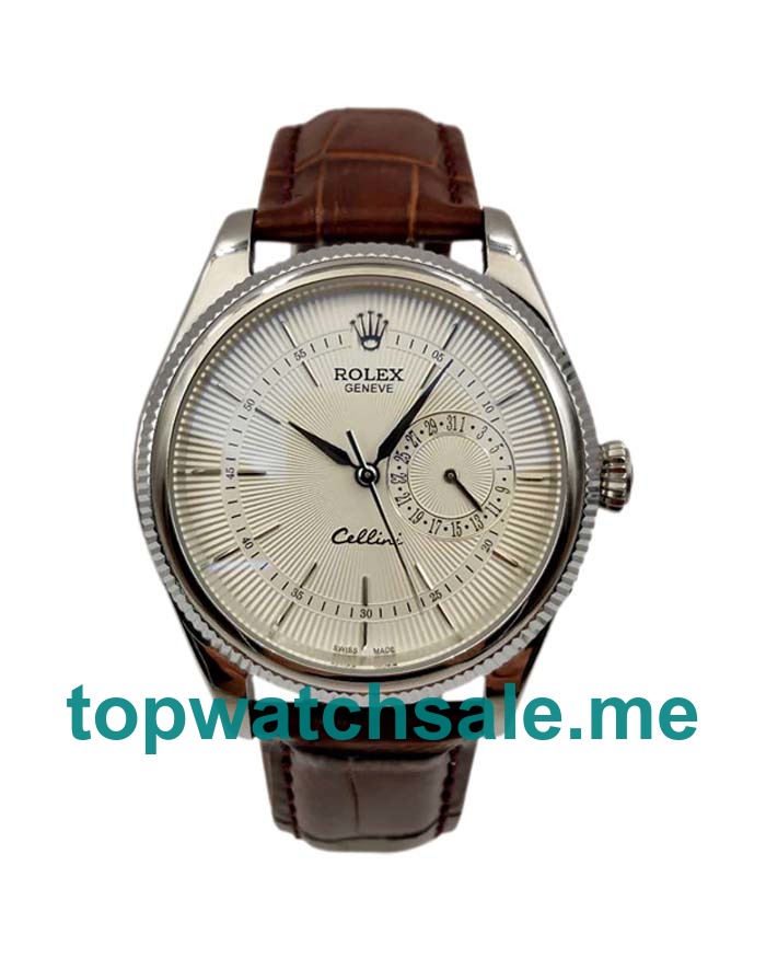 UK Silver Dials Steel Rolex Cellini 50519 Replica Watches