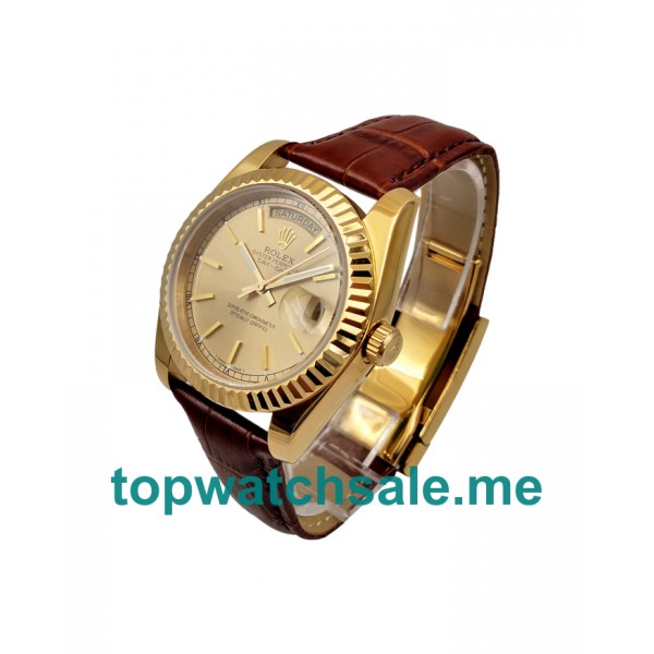 UK Champagne Dials Gold Rolex Day-Date 18238 Replica Watches