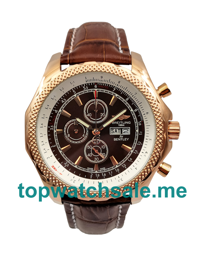 UK Coffee Dials Rose Gold Breitling Bentley GT A13362 Replica Watches