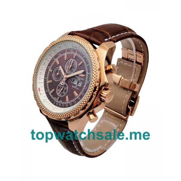 UK Coffee Dials Rose Gold Breitling Bentley GT A13362 Replica Watches