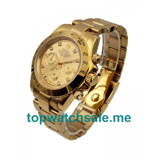 UK Champagne Dials Gold Rolex Daytona 116528 Replica Watches