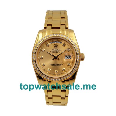 UK Champagne Dials Gold Rolex Day-Date 18038 Replica Watches