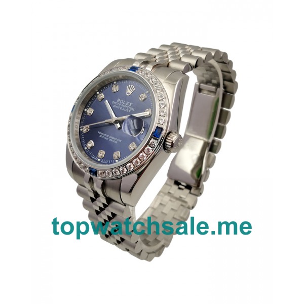 UK Blue Dials White Gold Rolex Datejust 16234 Replica watches