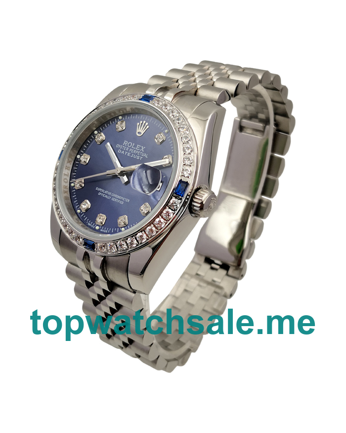 UK Blue Dials White Gold Rolex Datejust 16234 Replica watches