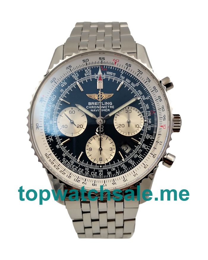 UK Blue Dials Steel Breitling Navitimer A23322 Replica Watches