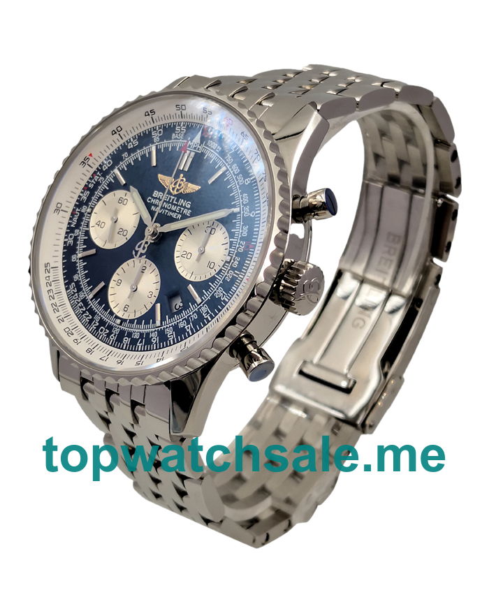 UK Blue Dials Steel Breitling Navitimer A23322 Replica Watches