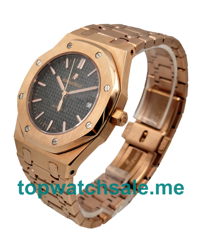 UK Black Dials Rose Gold Audemars Piguet Royal Oak 15400OR.OO.1220OR.01 Replica Watches