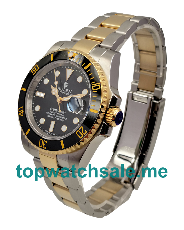 UK Black Dials Steel And Gold Rolex Submariner 116613 LN Replica Watches