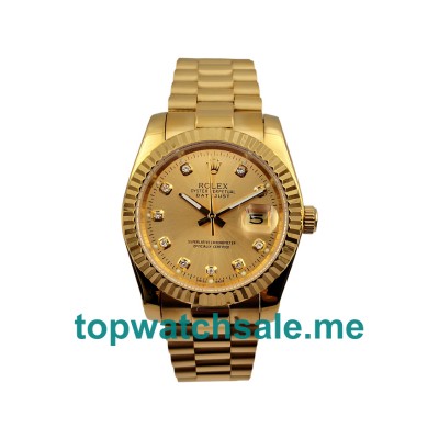 UK Champagne Dials Gold Rolex Datejust 16238 Replica Watches