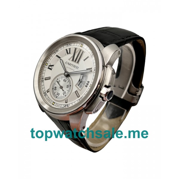 UK White Dials Steel Calibre De Cartier W7100037 Replica Watches