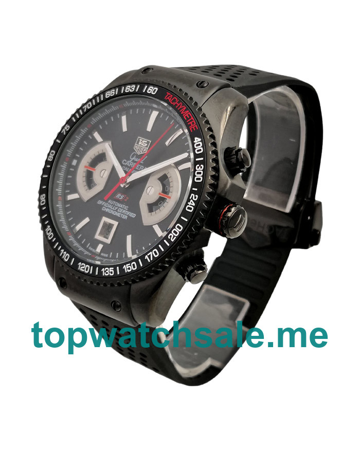 UK Black Dials Black Steel TAG Heuer Grand Carrera CAV518B.FT6016 Replica Watches