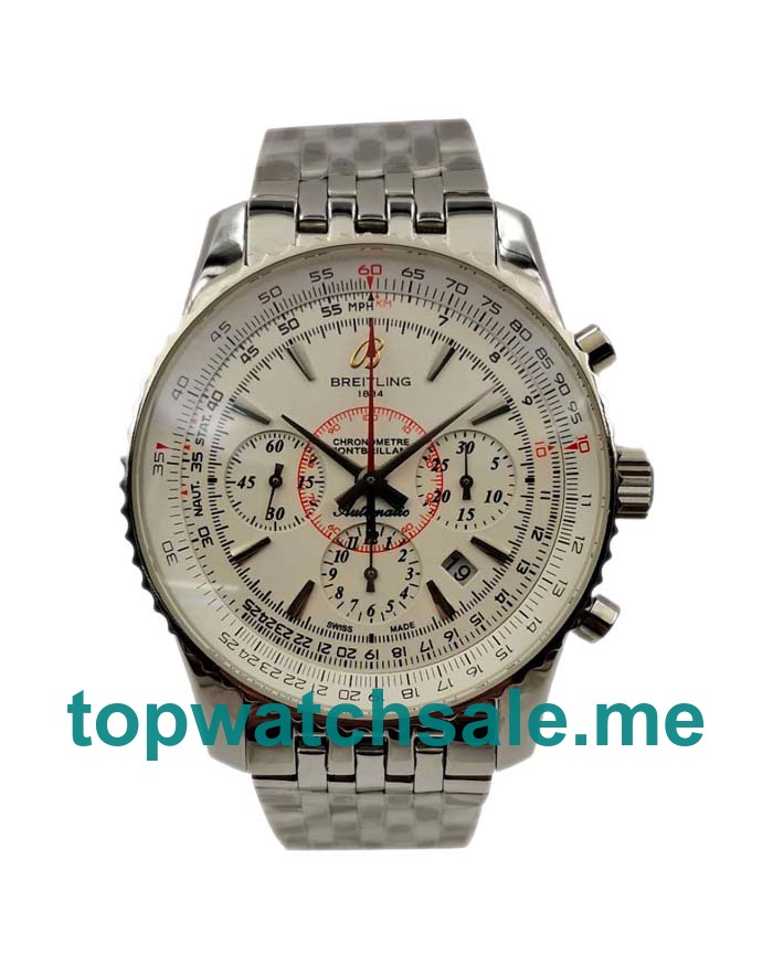 UK White Dials Steel Breitling Montbrillant A41330 Replica Watches