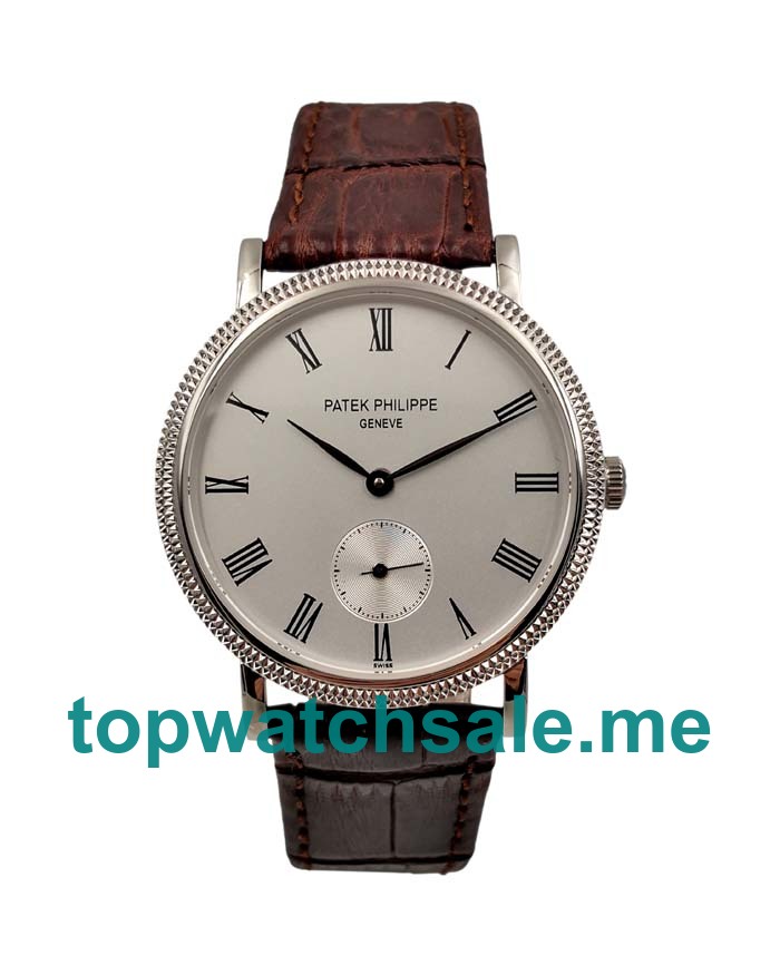 UK White Dials Steel Patek Philippe Calatrava 5119G Replica Watches