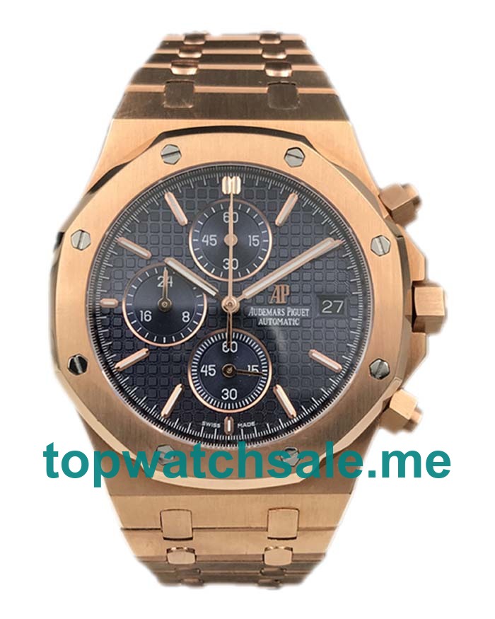 UK Blue Dials Rose Gold Replica Audemars Piguet Royal Oak Offshore 26170OR Watches