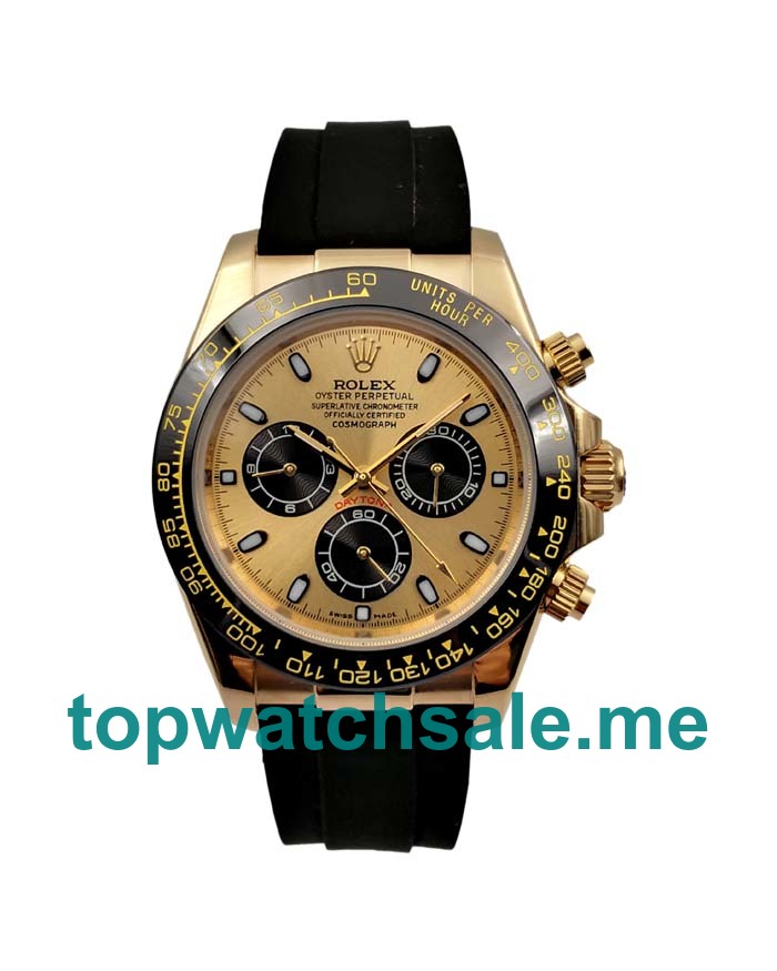 UK Champagne Dials Gold Rolex Daytona 116518 LN Replica Watches